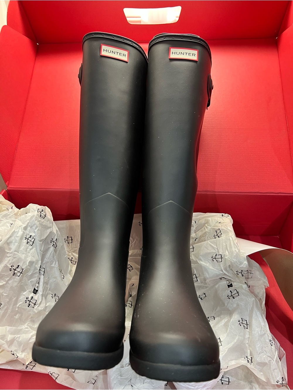 Hunter Women’s Tall Matte Black Waterproof Rain Boots